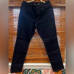 Old Navy, Women’s Mid-Rise Power Slim Straight Jeans, Dark Wash, Size 12
